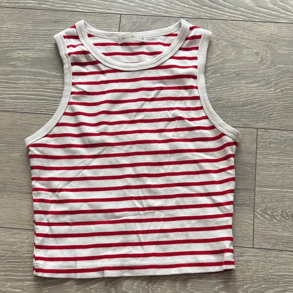Active USA Kids Striped Red and White Tank Top